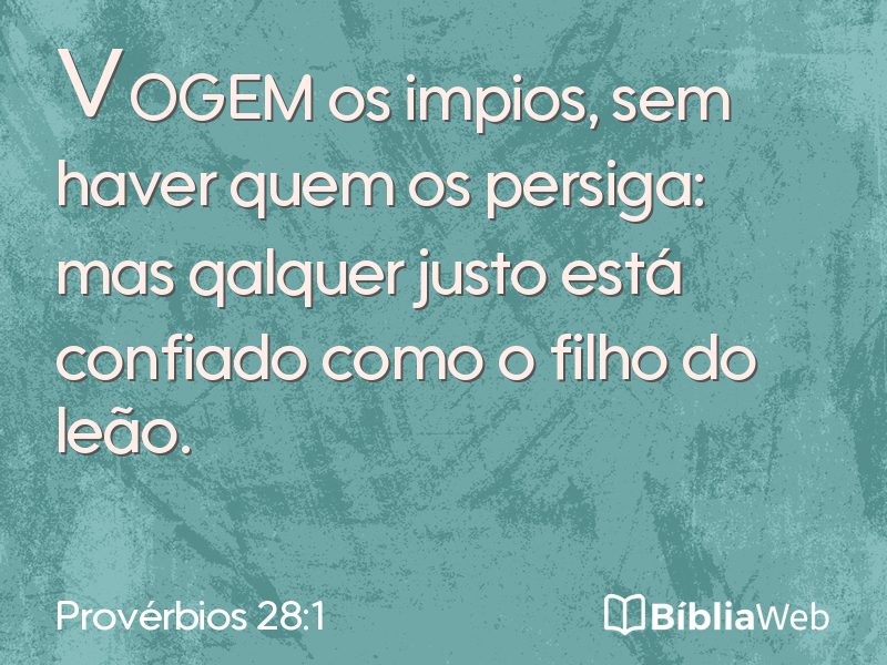 Provérbios 28:1 em imagem para compartilhar