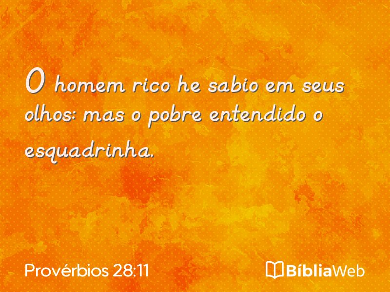 Provérbios 28:11 em imagem para compartilhar