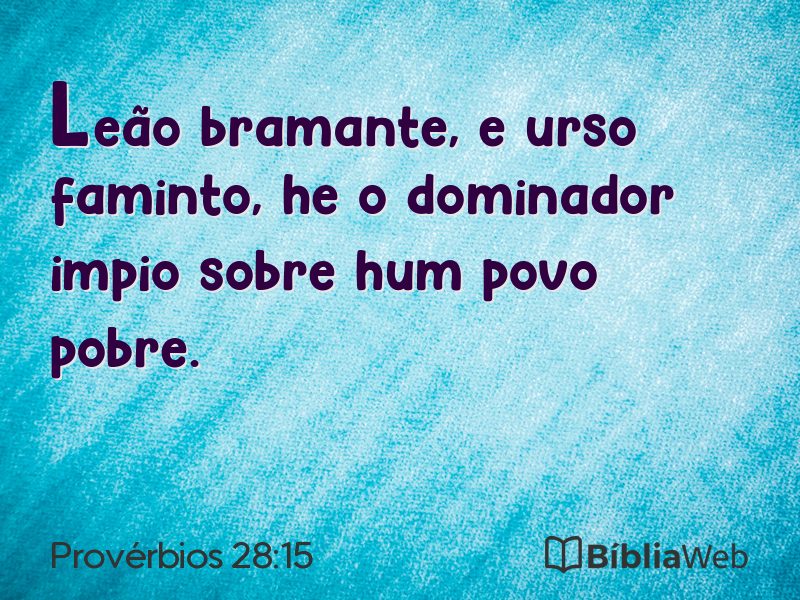Provérbios 28:15 em imagem para compartilhar