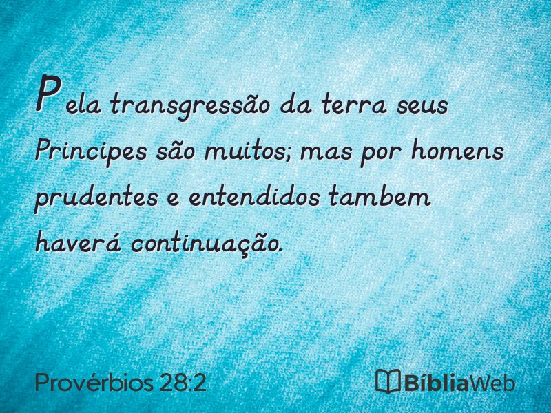 Provérbios 28:2 em imagem para compartilhar