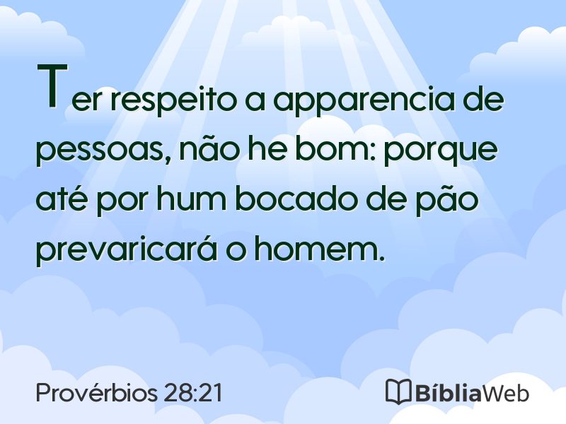 Provérbios 28:21 em imagem para compartilhar