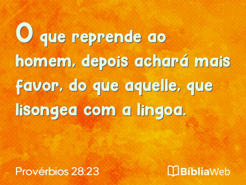 Provérbios 28:23 em imagem para compartilhar