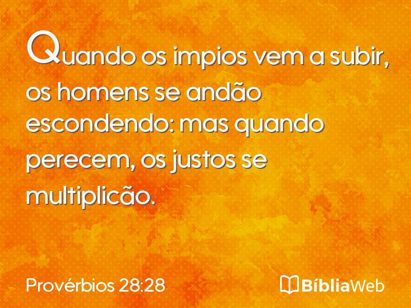 Provérbios 28:28 em imagem para compartilhar