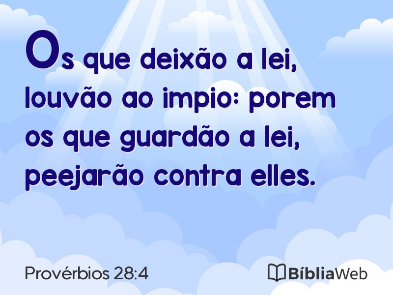 Provérbios 28:4 em imagem para compartilhar