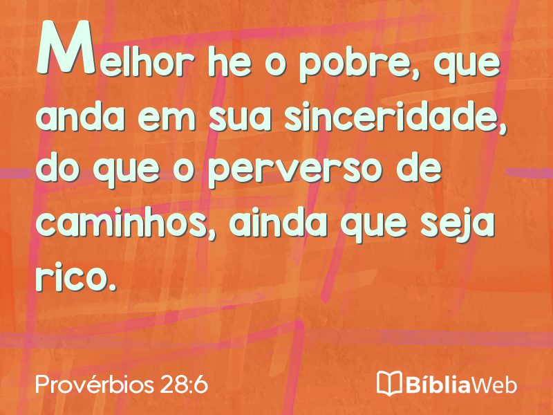 Provérbios 28:6 em imagem para compartilhar