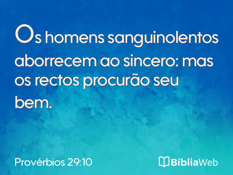 Provérbios 29:10 em imagem para compartilhar