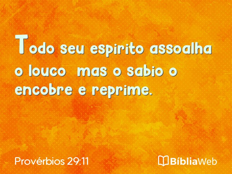 Provérbios 29:11 em imagem para compartilhar