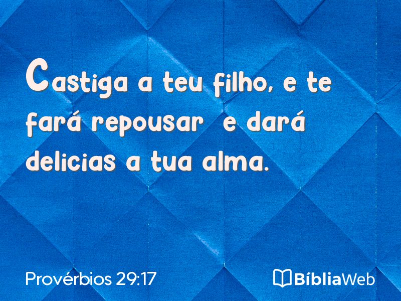 Provérbios 29:17 em imagem para compartilhar