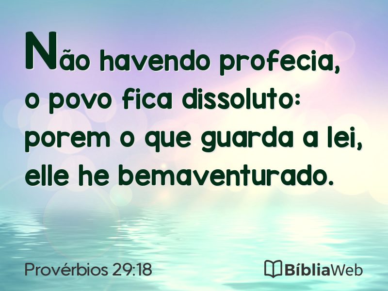 Provérbios 29:18 em imagem para compartilhar