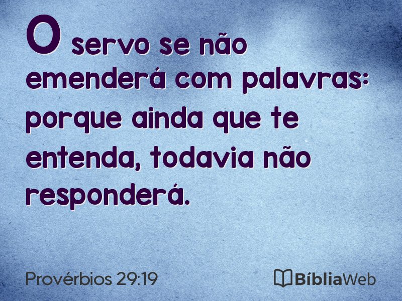 Provérbios 29:19 em imagem para compartilhar