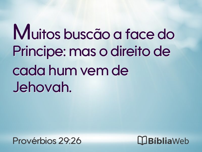 Provérbios 29:26 em imagem para compartilhar