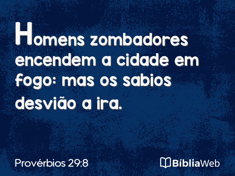 Provérbios 29:8 em imagem para compartilhar