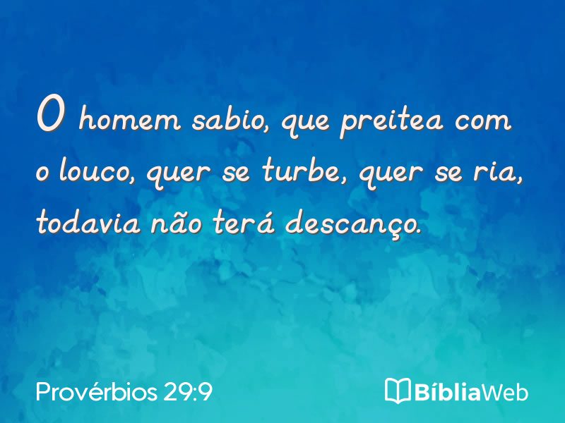 Provérbios 29:9 em imagem para compartilhar