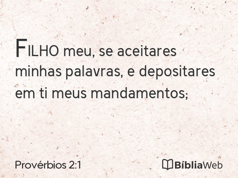 Provérbios 2:1 em imagem para compartilhar