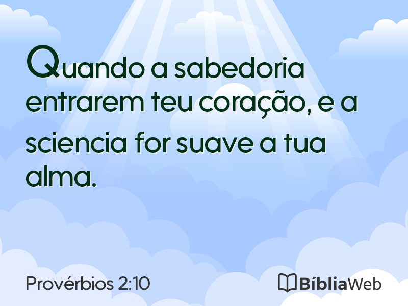 Provérbios 2:10 em imagem para compartilhar