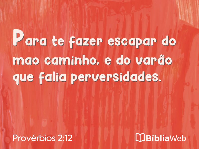 Provérbios 2:12 em imagem para compartilhar