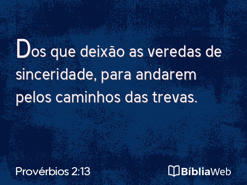 Provérbios 2:13 em imagem para compartilhar