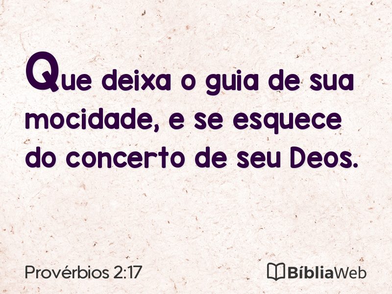 Provérbios 2:17 em imagem para compartilhar