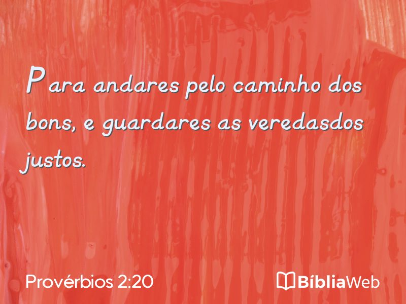 Provérbios 2:20 em imagem para compartilhar