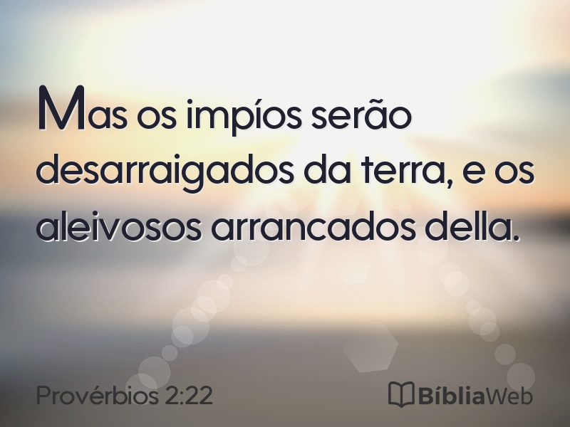 Provérbios 2:22 em imagem para compartilhar