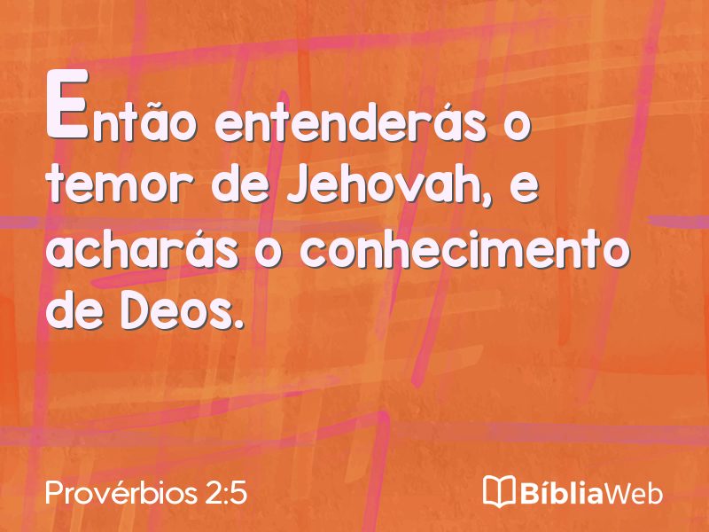 Provérbios 2:5 em imagem para compartilhar