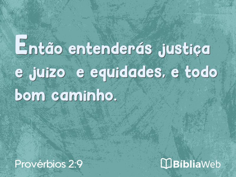 Provérbios 2:9 em imagem para compartilhar