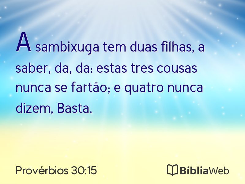 Provérbios 30:15 em imagem para compartilhar
