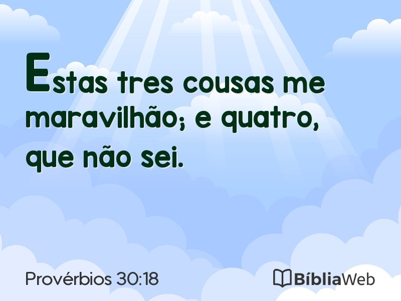 Provérbios 30:18 em imagem para compartilhar