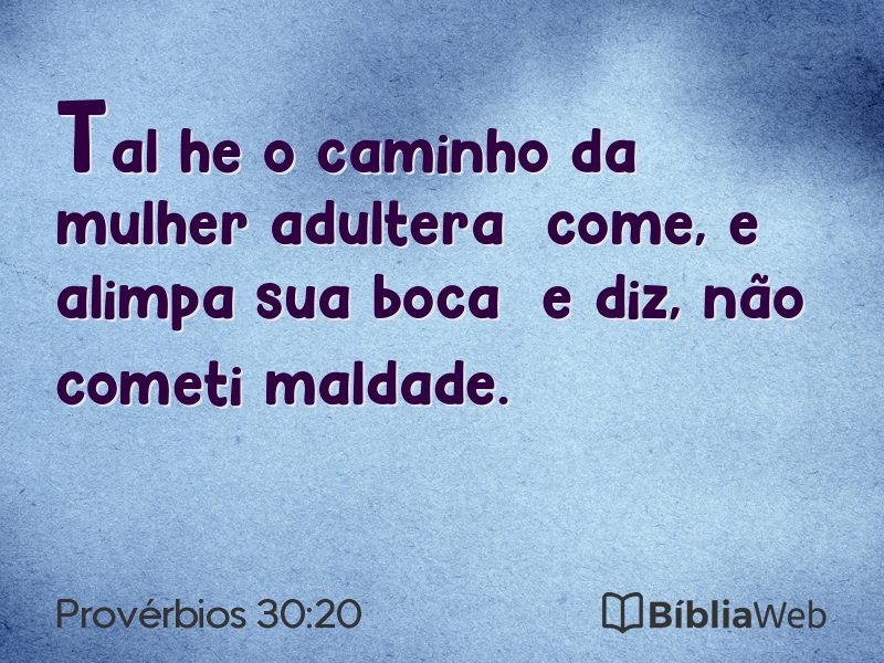 Provérbios 30:20 em imagem para compartilhar