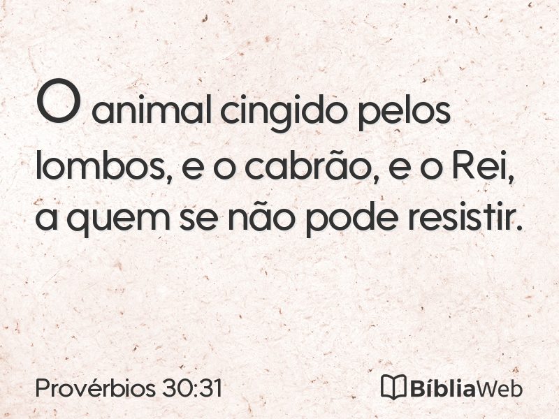 Provérbios 30:31 em imagem para compartilhar