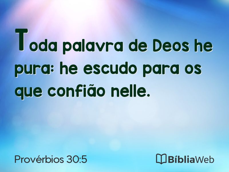 Provérbios 30:5 em imagem para compartilhar