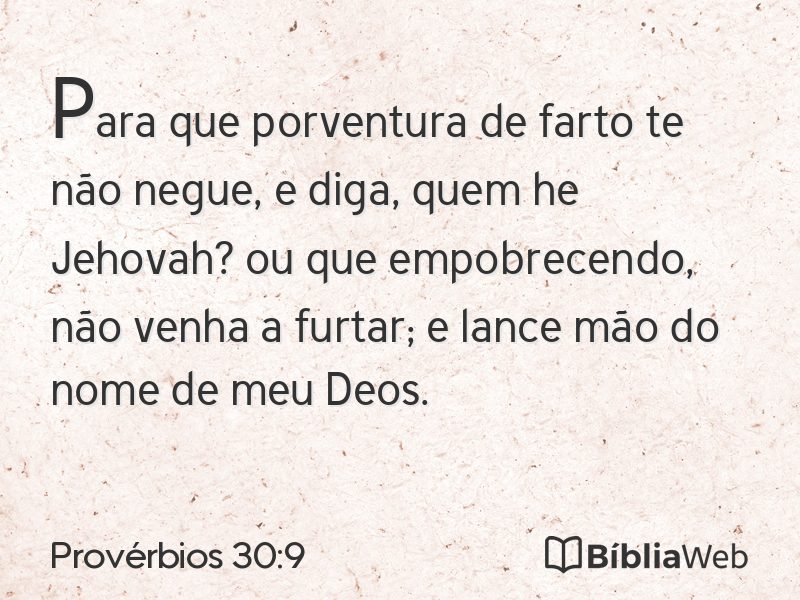 Provérbios 30:9 em imagem para compartilhar