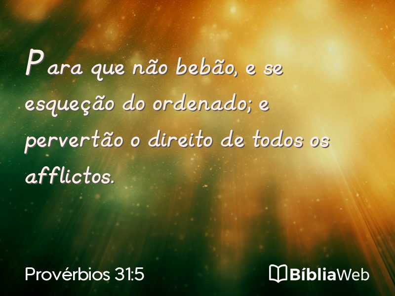 Provérbios 31:5 em imagem para compartilhar
