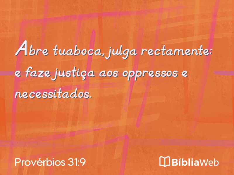 Provérbios 31:9 em imagem para compartilhar