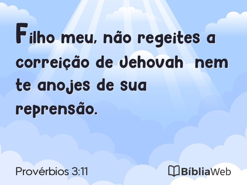 Provérbios 3:11 em imagem para compartilhar