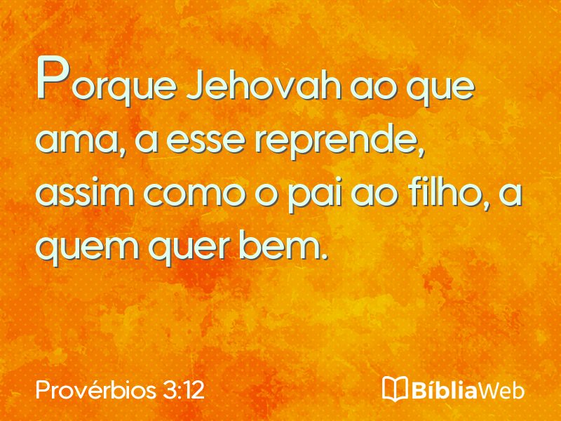 Provérbios 3:12 em imagem para compartilhar