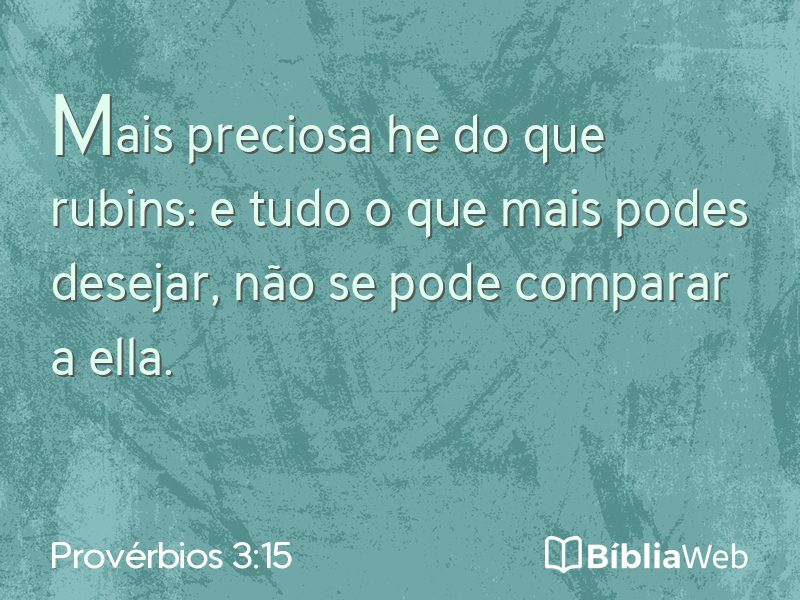 Provérbios 3:15 em imagem para compartilhar