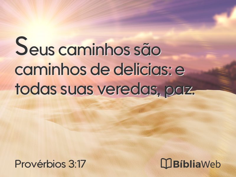 Provérbios 3:17 em imagem para compartilhar