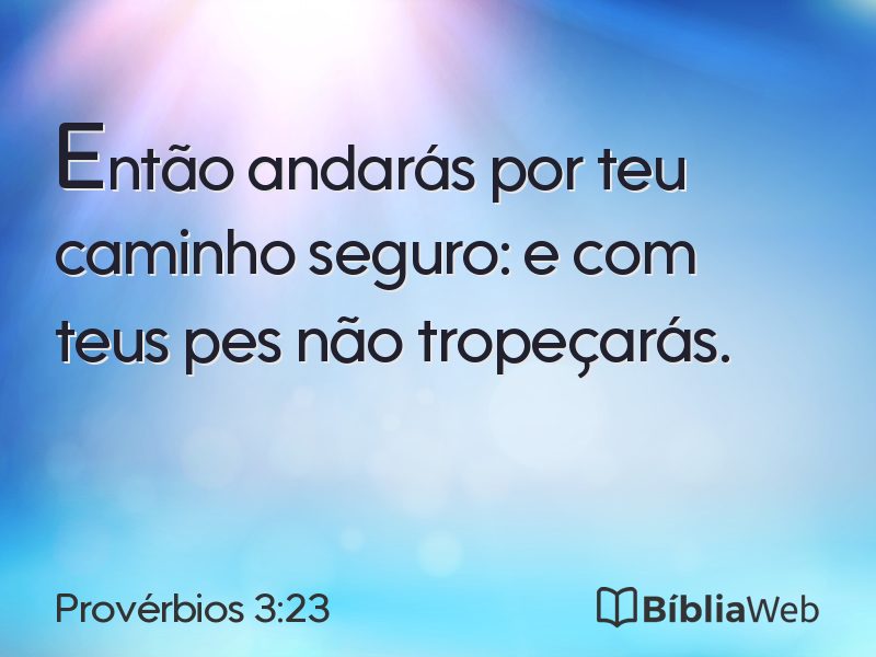 Provérbios 3:23 em imagem para compartilhar