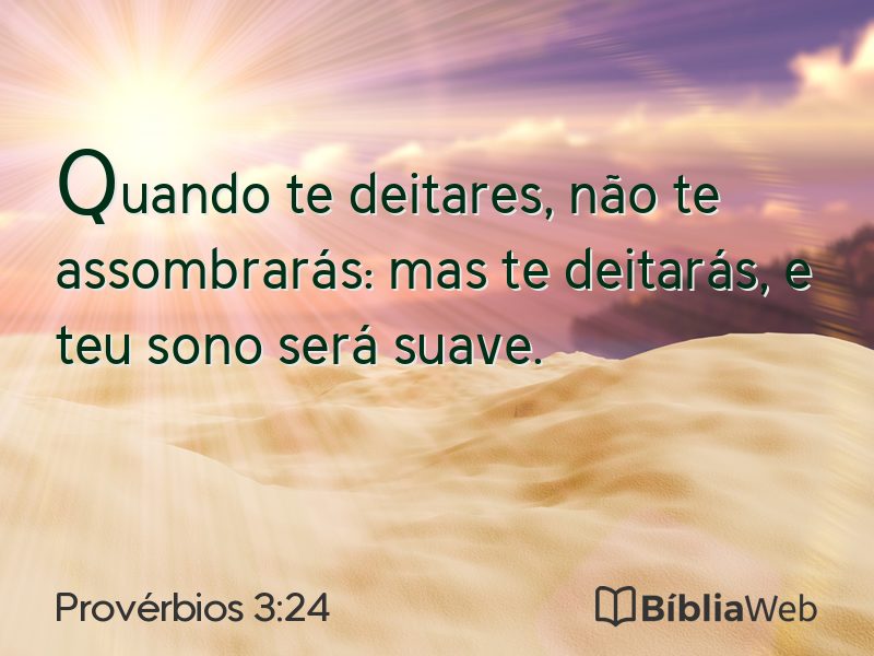 Provérbios 3:24 em imagem para compartilhar