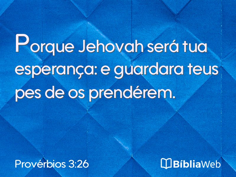 Provérbios 3:26 em imagem para compartilhar