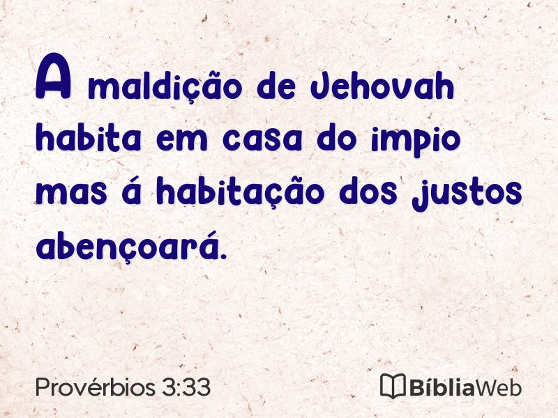 Provérbios 3:33 em imagem para compartilhar