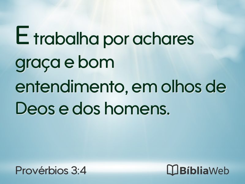 Provérbios 3:4 em imagem para compartilhar