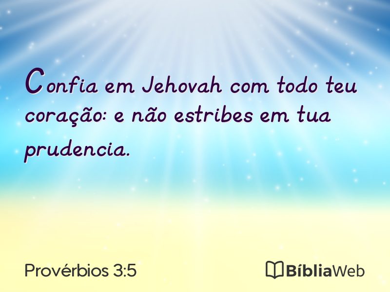 Provérbios 3:5 em imagem para compartilhar
