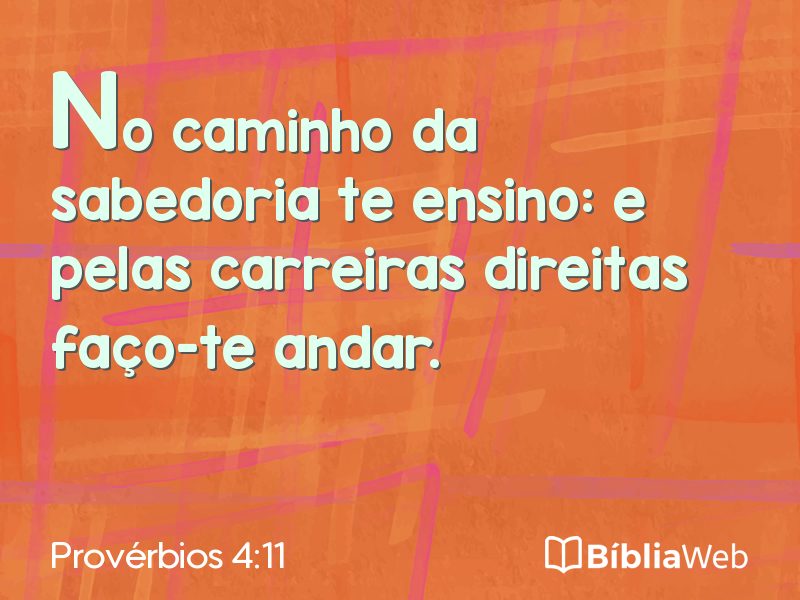 Provérbios 4:11 em imagem para compartilhar