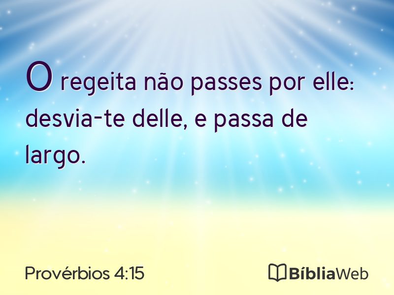 Provérbios 4:15 em imagem para compartilhar