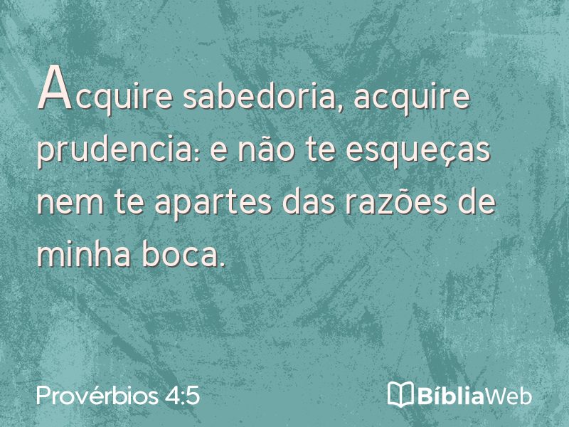 Provérbios 4:5 em imagem para compartilhar