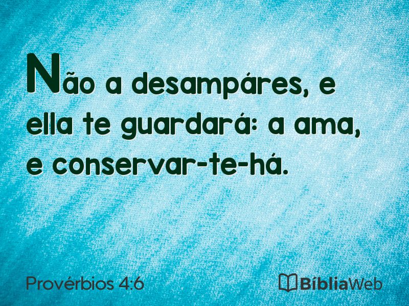 Provérbios 4:6 em imagem para compartilhar