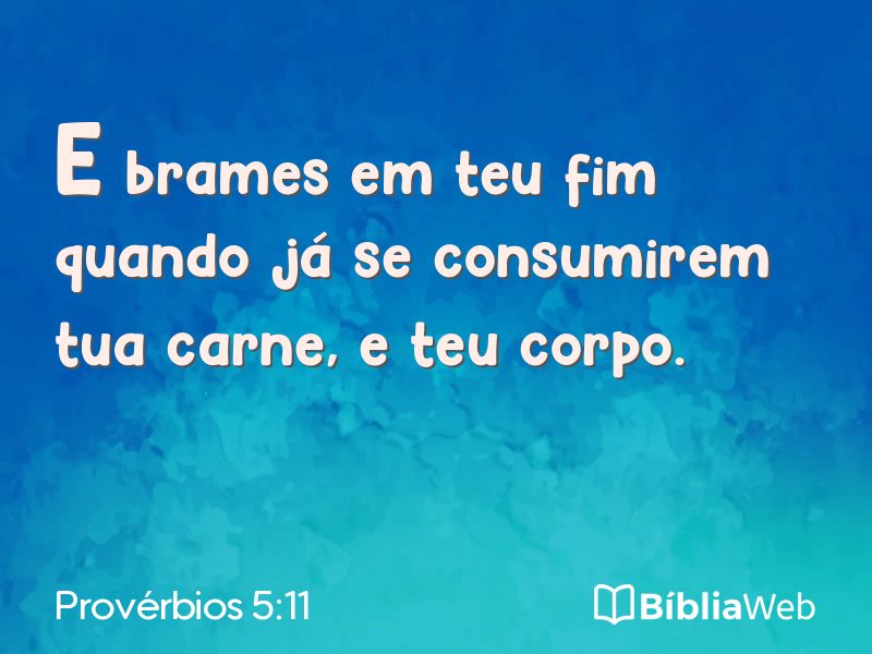 Provérbios 5:11 em imagem para compartilhar
