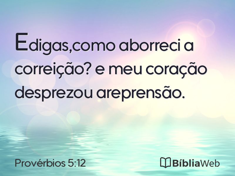 Provérbios 5:12 em imagem para compartilhar